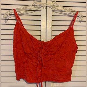 The Moods Eyelet Crop Top Size M